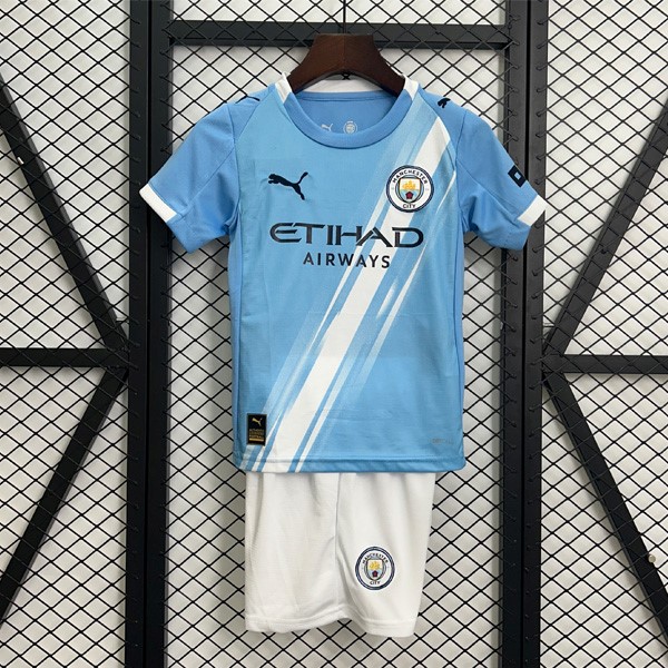 Camiseta Manchester City Replica Primera Ropa Niño 2025/26